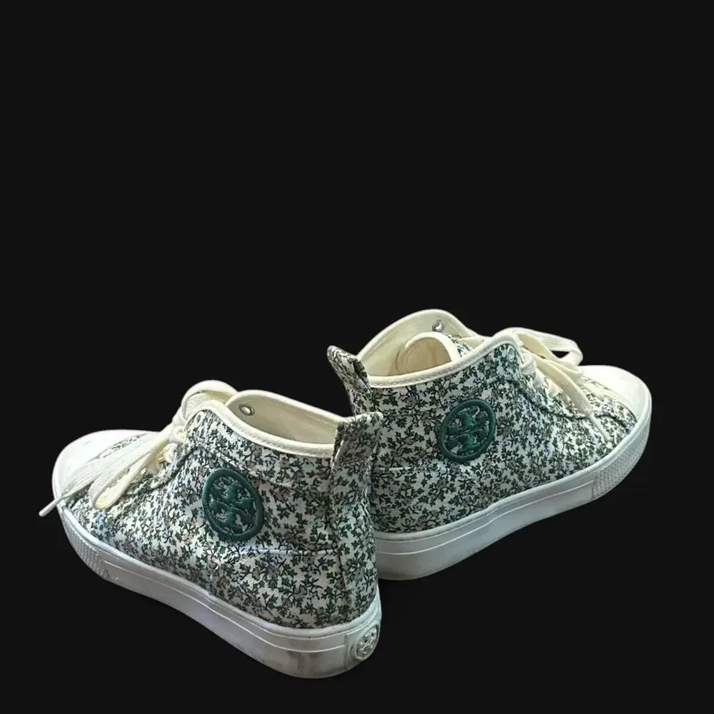 Tory burch floral metallic high top
